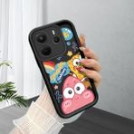 HONTINGA Xiaomi Redmi Note 14 ile Uyumlu Kılıfı Düşüme Önleyici Basitlik Anti Düşme Kamera Korumali Siyah Sünger Bob Desen Yumuşak Silikon Telefon Kılıfı Kadın ve Erkek Için Uygundur K2-0264 - Renkli