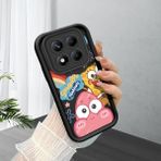 HONTINGA Xiaomi Redmi Note 14 Pro Plus ile Uyumlu Kılıfı Düşüme Önleyici Basitlik Anti Düşme Kamera Korumali Siyah Sünger Bob Desen Yumuşak Silikon Telefon Kılıfı Kadın ve Erkek Için Uygundur K2-0264 - Renkli