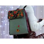 Hoodie Mouse Fil Figürlü Kapaklı Sırt Çantası Etnik Bohem Style - Bordo