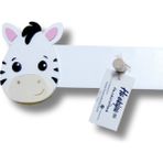 Hookipa Baby Ho'okipa Bs Handcrafted - Çocuk Odası El Yapımı Ahşap Elbise Askılığı Beyaz Zebra - Siyah - Beyaz