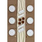 Hooly Home Gold Ellipse Model 6 Kişilik 14 Parça Kahvaltı Takımı Kahverengi
