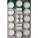 Hooly Home Nazende Model Rölyefli 12 Kişilik 20 Parça Modern Kahvaltı-Brunch Takımı Yeşil