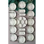 Hooly Home Nazende Model Rölyefli 12 Kişilik 23 Parça Modern Kahvaltı-Brunch Takımı Yeşil