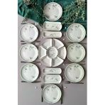 Hooly Home Nazende Model Rölyefli 8 Kişilik 19 Parça Modern Kahvaltı-Brunch Takımı Yeşil