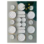 Hooly Home Pastel Bahçe Model 6 Kişilik 20 Parça Çay Tabaklı Kahvaltı Takımı Beyaz