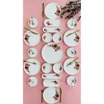 Hooly Home Pink Rose Model 6 Kişilik 21 Parça Kahvaltı Takımı Pembe