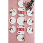 Hooly Home Pink Rose Model 8 Kişilik 17 Parça Kahvaltı Takımı Pembe