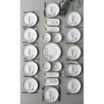 Hooly Home Segah Model Rölyefli 12 Kişilik 21 Parça Modern Kahvaltı-Brunch Takımı Kahverengi