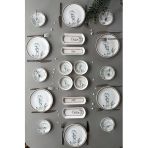 Hooly Home Segah Model Rölyefli 6 Kişilik 20 Parça Modern Kahvaltı-Brunch Takımı Kahverengi