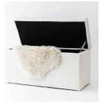 Hoom Concept Lisa Kare Sandıklı Puf - Beyaz