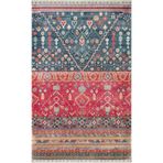 Hoom Rugs Nepal ZR 17 Yün Viskon Tensel Navy Multy Otantik Modern Uşak Desenli Halı