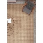 Hoomrugs Kahverengi Kareli Örgü Desenli Sisal Jüt Halı - Hasır Görünümlü Halı - Hoom Rugs Sisal Jüt 667