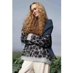 Hooopstore Leopar Desenli Kahve Kazak