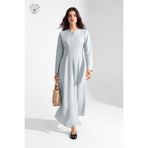 Hooopstore Lyocell Keten Pilikaşe Bebe Mavisi Elbise