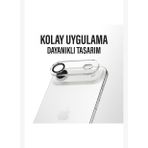 Hoops iPhone 15 Pro | 15 Pro Max Siyah Metal Kamera Lens Koruyucu
