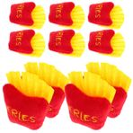 HOOTNEE 10 Adet Patates Kızartması Peluş Oyuncak Yumuşak Ve Komik Gıda Yastık Çocuklar Için DIY Aksesuarları Ayakkabı, Şapka Ve Sırt Çantaları Çocuklar Ve Yemek Severler Için Mevcut