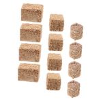 HOOTNEE 8 Mini samanlık modeli parti için saman süslemeleri mini saman yığınları yapın sahte saman balyası gerçekçi mini samanlık balyaları küçük saman balyaları Samanlık dekoru ahşap