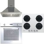 Hoover 3051W - HVWM6MW - HCH6MXTK Beyaz Inox 3'lü Ankastre Set