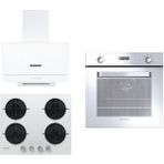 Hoover HDG6C2WTK - HVWM6MW - HOT3051W/E Beyaz 3'lü Cam Ankastre Set