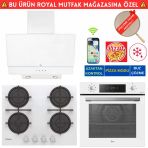 Hoover Loreto Telefon Bağlantılı Beyaz Cam Ankastre Set (Ho3158w+ Cand-Y Cvg6ww +Hdg6c2gwtk)