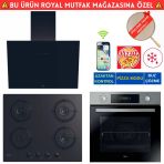 Hoover Luba Telefon Bağlantılı Siyah Turbo Ankastre Set (Ho3158ın İnox + Cand-Y Cvw6bb+ Hdg6c1gbtk)