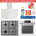 Hoover M3r Telefon Bağlantılı İnox Beyaz Ankastre Set (Ho3158ın+ Candy Chw6lmx Emaye +Hdg6c1gwtk)