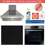 Hoover Madrid Telefon Bağlantılı Elektr. Vitro. Inox Ankastre Set (HO3158IN+ HH64CCB +HCH6MXTK ) - Siyah