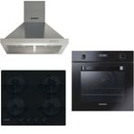 Hoover Piramit 3051B - HVW6MB - HCH6MXTK Siyah Inox 3'lü Ankastre Set