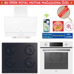 Hoover Rosına Telefon Bağlantılı Beyaz Cam Ankastre Set (Ho3158w+ Cand-Y Cvw6bb Siyah +Hdg6c2gwtk)