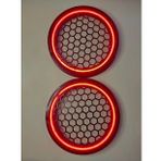 Hoparlör Kapağı 16 cm Ledli 2'li Takım - KIRMIZI