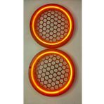 Hoparlör Kapağı 16 cm Ledli 2'li Takım - TURUNCU