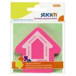 Hopax Ok Şekilli 50 YP 70x70 Pembe Stıckn Yapışkanlı Not Kağıdı
