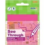 Hopax Yarı Saydam 50 YP 76x76 Neon Pembe Stıckn Yapışkanlı Not Kağıdı