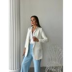 Hope And Me Kadın Beyaz Vatkalı Astarlı Blazer Ceket