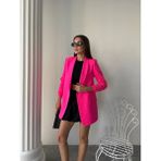 Hope And Me Kadın Fuşya Vatkalı Astarlı Blazer Ceket - Pembe