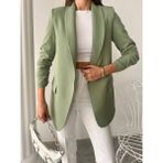 Hope And Me Kadın Haki Vatkalı Astarlı Blazer Ceket - XL