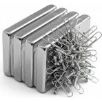Hopinip 2 Adet 40X20X5MM Neodyum Magnet Güçlü N35 Mıknatıs Köşeli Nikel Kaplama ( Lisinya )