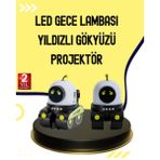Hopinip Otomatik Döner Slaytlı Üç Parlaklık Ayarlı Projektör Lamba - Lisinya