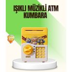 Hopinip Sarı Elektronik Şifreli Atm Görünümlü Çocuk Kumbarası - Lisinya