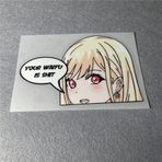 Horayten Araba Çıkartmaları Karikatür Kız Waifu Darling Marin KITAGAWA Alay Çıkartma Aplike Motor Bisiklet Tank Gövde Çıkartmaları 130 x 84 mm
