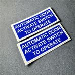 Horayten Uyarı araba çıkartmaları otomatik kapı etkinleştirmek için anahtarı çalıştırmak için çıkartma bant oto Motor pencere kuyruk aplikler 2 adet 125x50mm