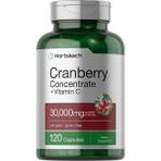 Horbäach Cranberry Concentrate Extract Pills + Vitamin C | 30,000 Mg | 120 Kapsül - aromasız