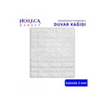 HORECA MARKET Kendinden Yapışkanlı Duvar Kağıdı Panel Strafor Köpük Tuğla Beyaz