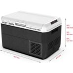 Horizon Horızon MCD50D Dual, Manufactured By Iceco, 50 Lt 12/24V Dc Çift Bölmeli, Bağımsız Sıcaklık Kontrollü, Tek Kapaklı Kompresörlü Oto Buzdolabı - Gri - Siyah