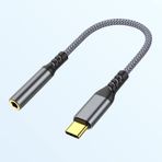 HORJOR USB Tip C jak adaptörü, 3,5 mm kulaklık için, USB C Dongle Aux ses adaptörü, DAC yonga seti, stereo kablo ses için