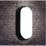Horoz Aydos 20w Oval Siyah Led Nem Su Geçirmez Banyo Bahçe Modern Tavan Lambası Beyaz Işık Siyah