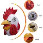Horoz Cadılar Bayramı 3D Maskeleri Lateks Hayvan Kurbağa Kurt Maymun Parti Maskesi Festivali Çocuk Cadılar Bayramı Karnaval Hediye At Kafa Maskesi (Yurt Dışından) - Renkli - Yok