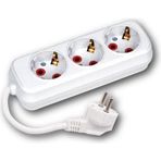 Horoz Electric 3'lü 3 mt Topraklı Kablolu Klemensli Grup Priz