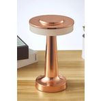 Horoz Mio Oslo Masa Lambası Dekoratif Metal Rose Gold Renk Kablosuz Ledli 5v 3renk Dokunmatik Şarjlı