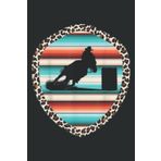 Horse Barrel Racing Serape Leopard Pattern Rodeo Cowgirl: Notebook with 6x9 inches, 110 Pages, Lined College Ruled Paper for Journal, Diary, Planner